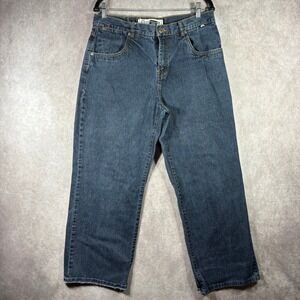 Etnies Jeans Men 32 Blue Denim Skater Baggy Loose Fit Embroidered Logo Y2K Style